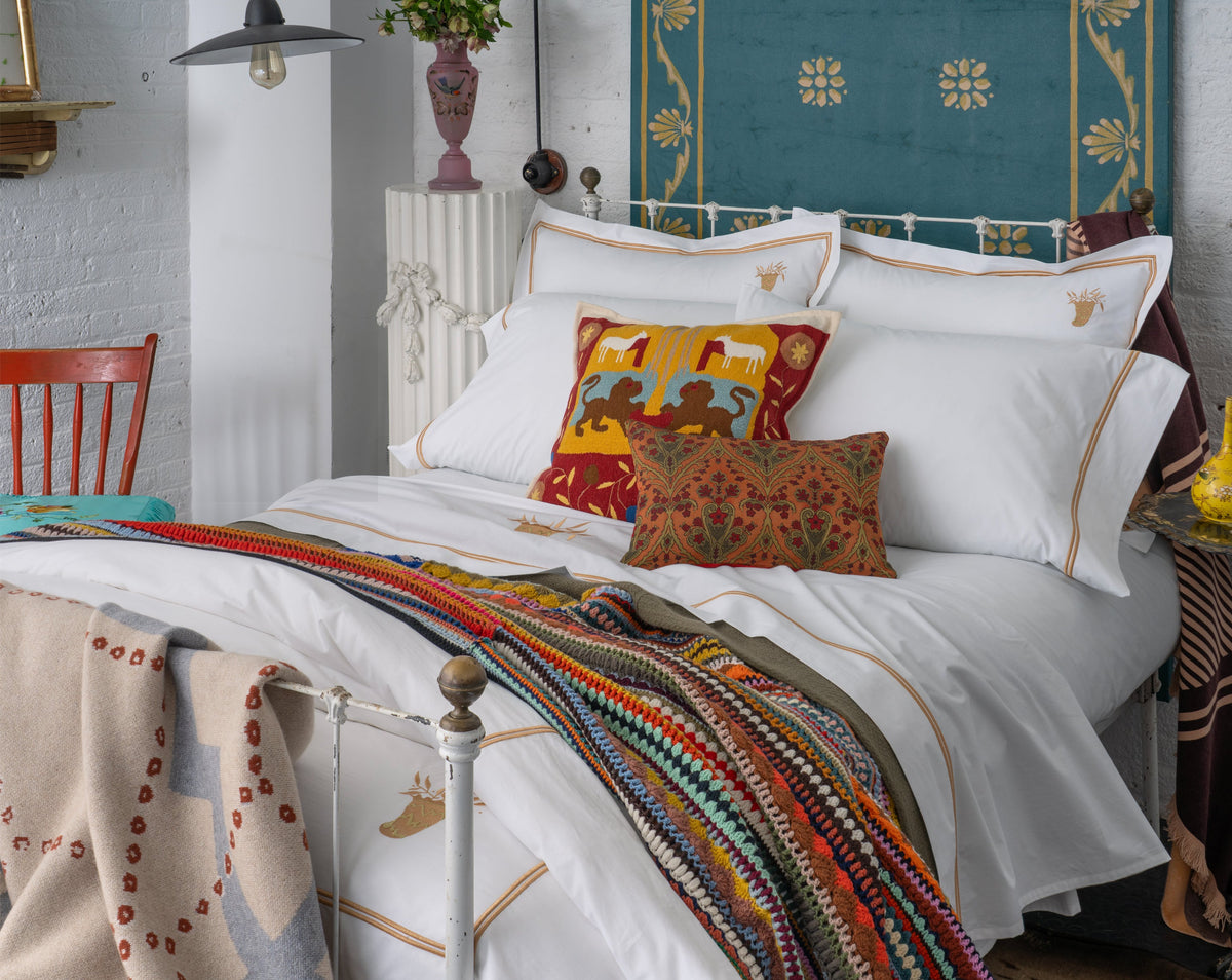 SAVED NY x Peter Reed | Cornucopia Flat Sheet | Percale Bedding