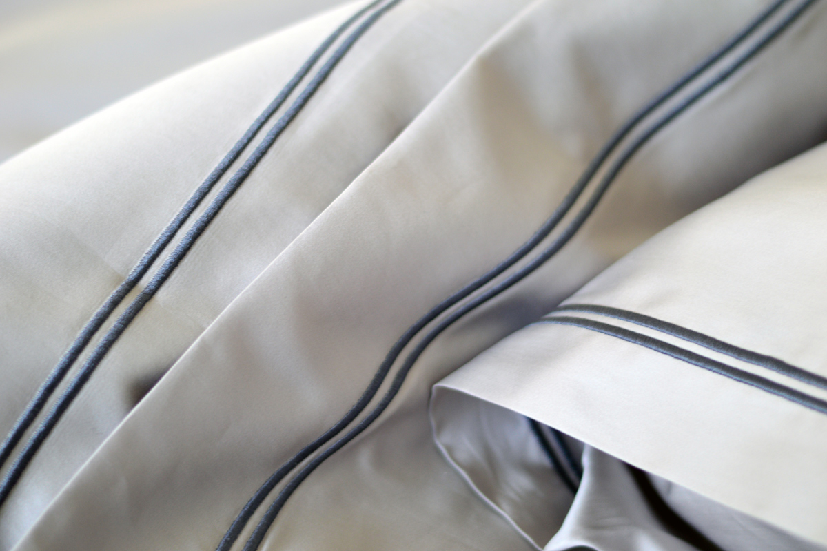 2 Row Classic Cord embroidered linen