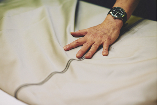 Handmade high-end luxury linen, elegantly embroidered in England