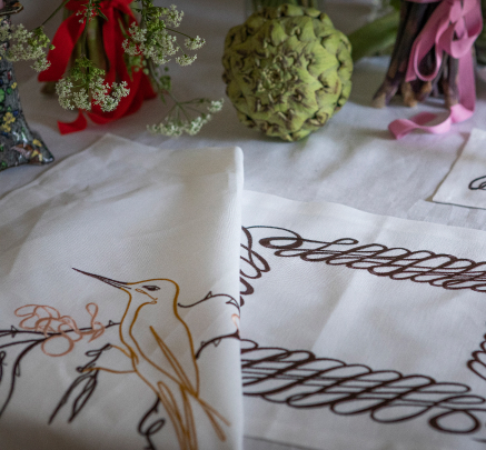 Luxury embroidered table napkins