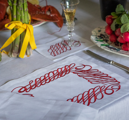 Luxury embroidered table napkins