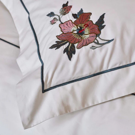 Embroidered with the imaginary blooms of FLORA FANTASIA, this lovely bedding set is made for House of Hackney by Peter Reed, embroidered with care and bespoke designs