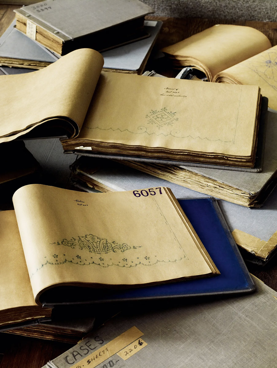 Peter Reed embroidery book archives spanning 160 years of designs