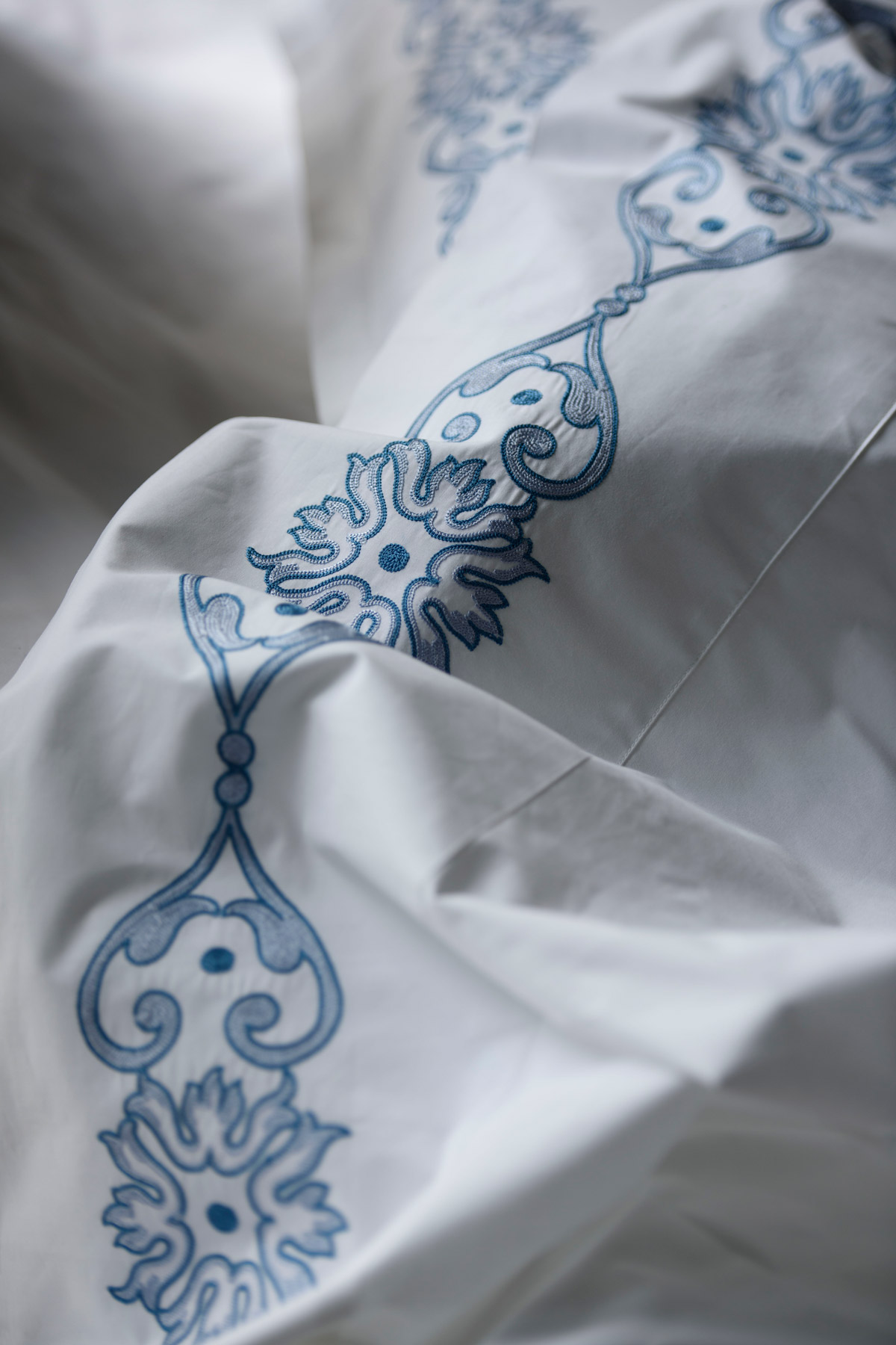 Handmade detailed chain stitch embroidery, bespoke designs